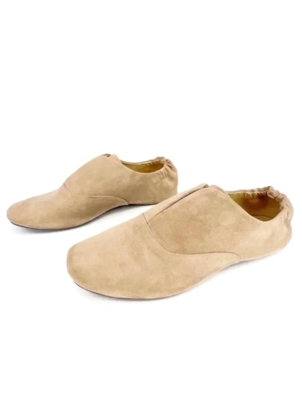 Chocolat Blu Shoes “Mario” Laceless Oxford Flats Tan Suede Women’s Size 6
